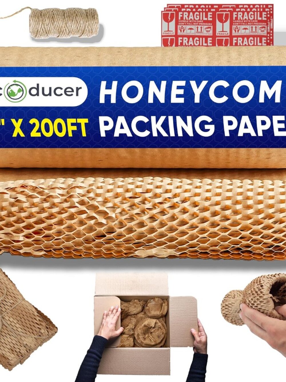 Honeycomb Packing Paper | Bubble Plastic Wrap Alternative | Moving Supplies